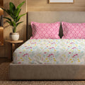 Glaced Cotton Microfiber Bedsheet with Pillow Covers