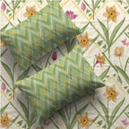 Cotton Bedsheet With 2 Pillow Covers, Spring Sage Green