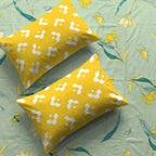 Cotton Bedsheet With 2 Pillow Covers, Sprinkle Soft Green