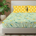 Cotton Bedsheet With 2 Pillow Covers, Sprinkle Soft Green