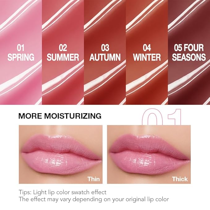 2Pcs Tinted Lip Balm Moisturizing Lipstick – Soft Pale Pink Sheer Hydrating Lip Color for Dry Lips – Nourishing Lip Balm for All Women with a Subtle Natural Scent (S01 & S01)