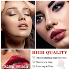 6 Colors Matte Nude Lipstick Set Liquid Lipstick Velvet Lip Gloss Lip Stain Long Lasting Waterproof Nude Pink Lipstick Set for Women Lip Makeup (SET-B)