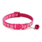 Cat Bell Collar with Dog Print — Multi-Color Necklace Ring Collar for Cats