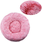 Round Plush Pet Bed — Super Soft Dog & Cat Bed, 6 Sizes (40-90cm)