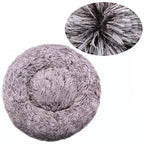 Round Plush Pet Bed — Super Soft Dog & Cat Bed, 6 Sizes (40-90cm)