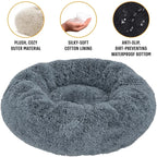 Round Plush Pet Bed — Super Soft Dog & Cat Bed, 6 Sizes (40-90cm)