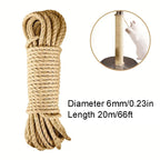 Natural Sisal Rope for Cat Scratcher — DIY Scratching Post & Furniture Protector (33/66/164ft)