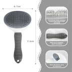 Self-Cleaning Pet Grooming Brush — Dematting Comb for Dogs & Cats