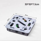 Pet Cat Puzzle Maze Holes Toys Felt Box With Bell Ball Kitten Playing Toys Interactive Funny  Cat Supplies