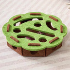 Pet Cat Puzzle Maze Holes Toys Felt Box With Bell Ball Kitten Playing Toys Interactive Funny  Cat Supplies