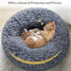 Round Plush Pet Bed — Super Soft Dog & Cat Bed, 6 Sizes (40-90cm)