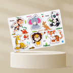 Wooden Hand Grab Boards Baby Educational Cartoon Vehicle Animals Fruits 3D Puzzles Kids Early Education Toys TMZ﻿